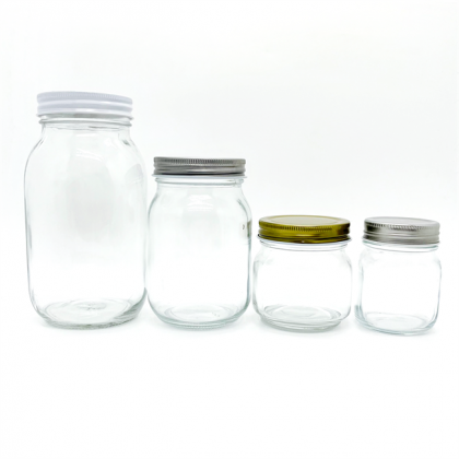 Factory Price 4oz 8oz 10oz 12oz 16oz 32oz Wide Mouth Glass Mason Jar for Jam Canning Food Storage