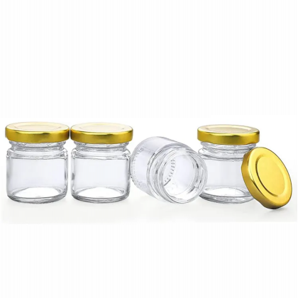 Clear Round Food Grade Seal Glass Storage Jar Jam Sauce Canned Pickle Honey Jars