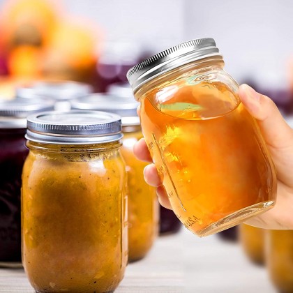 150ml 500ml 1000ml Round Glass Empty Mason Jar Clear Storage Jars With Metal Lid for Canning Food