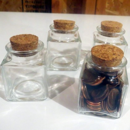 Glass Square Seasonings Storage Jar With Cork Lids 40 Ml 50 Ml 100 Ml