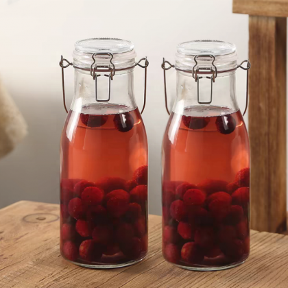Wholesale Sealable Round Wine Bottles 500ml & 1000ml Easy Open Ends for Beverage Fruit Yogurt Screen Printing Water Diffuser Use