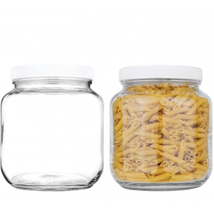 Hot Sale Recyclable Wide Mouth Gallon Mason Glass Jar With Airtight Foam Lined Plastic Lid for Fermenting Kombucha Kefir