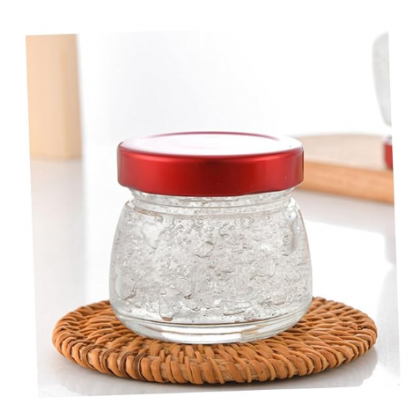 Clear Mini Round Bird Nest Glass Jar 50ml 75ml Caviar Sauce Recycled Bird Nest Glass Bottle Nest Packing Glass Bottle With Lid