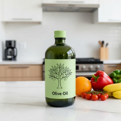 Customized Colorful Matt Green  500ml 1000ml Glass Olive Oil Bottle with Aluminum Cap