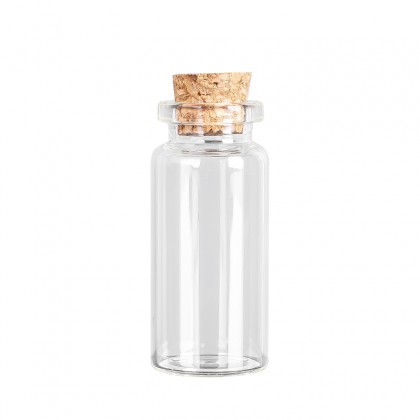 Food Grade Mini 50ml Candy Pill Glass Container Empty Clear 5g Saffron Storage Glass Jars Tube With Cork Wholesale