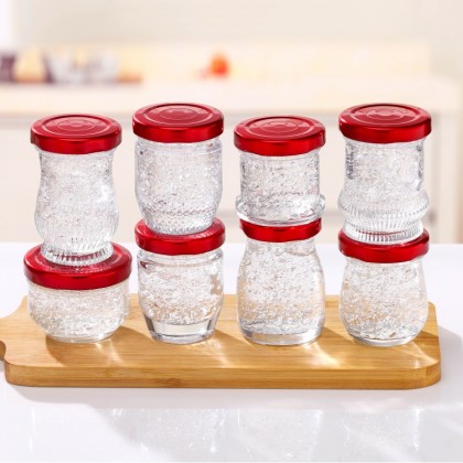 In Stock Empty Wide Mouth Recyclale 150ml 280ml 380ml Food Storage Glass Honey Jam Jar With Screw Lids