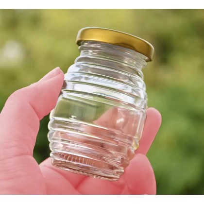 Recyclable Empty 70ml 180ml 380ml 730ml Free Samples Glass Honey Bottle 100ml 250ml 500ml Oval Shape Glass Honey Jars