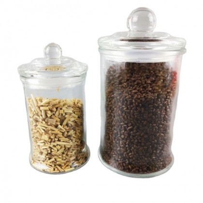 High Quality Airtight Clear Glass Storage Jars Factory Screen Printing 4oz 150ml 375ml 730ml Sizes Kitchen Use Spice Powdered