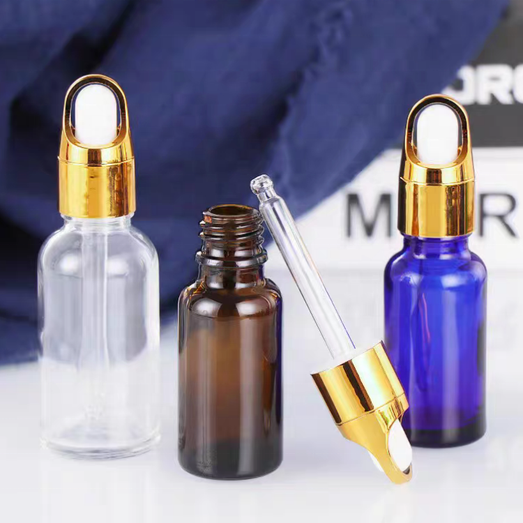 5ml 10ml Glass Clear/amber/Blue 30 Ml 50ml Glass Dropper Bottle Frosted Essential Oil Bottle With Flower Basket Cap
