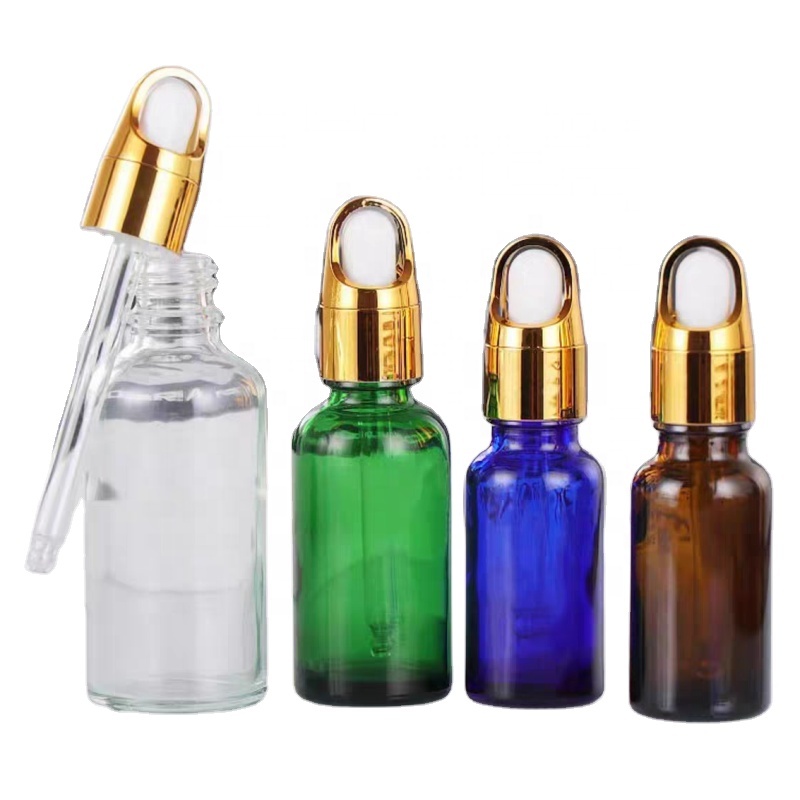Custom Small Glass Dropper Bottles 1 Oz-60 ml Essential Oils Gold/Pink/Black/Blue 15 ml 30 ml 60 ml Sizes