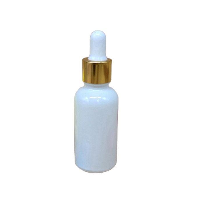 Factory Wholesale White Glass Essential Oil Bottle 10ml 30ml 50ml 100ml Porcelain White Glass Bottle With Dropper