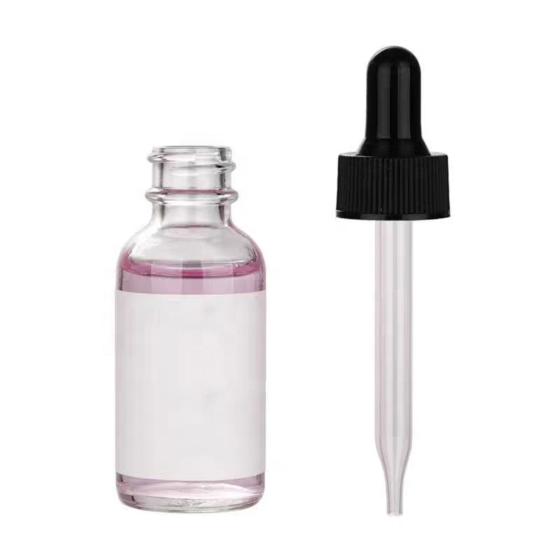 Wholesale Empty Essential Oil Use Boston Clear Glass Bottles With Screw Cap Dropper Bottle 1oz 30ml 2oz