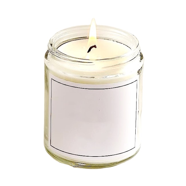 6oz 9 oz 270ml Clear Straight Sided Glass Candle Jar With Black Metal Lid