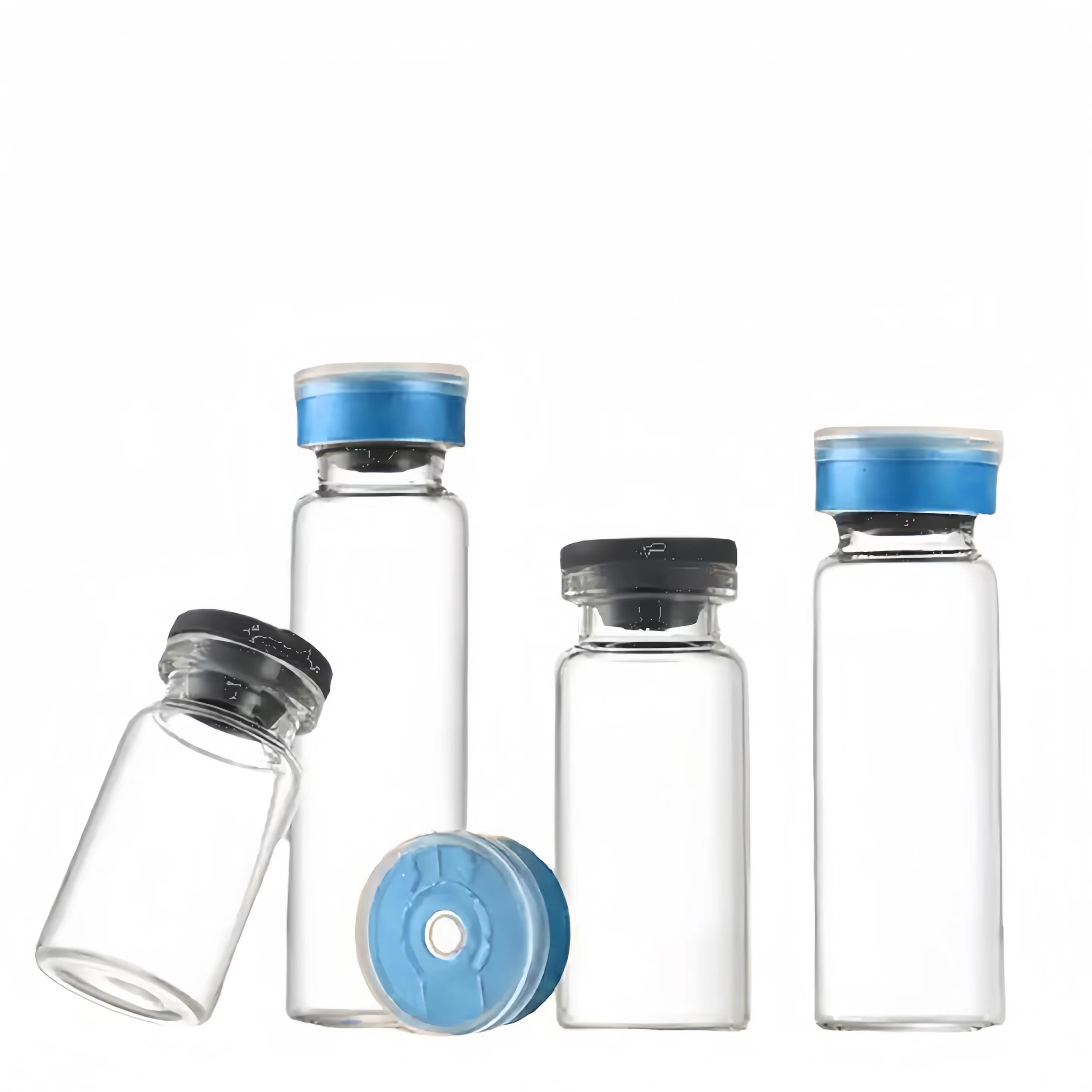 Customizable 5ml-20ml Round Pharmaceutical Glass Vials With Cap and Rubber Stopper Hot Stamping Surface Packaged With Logo