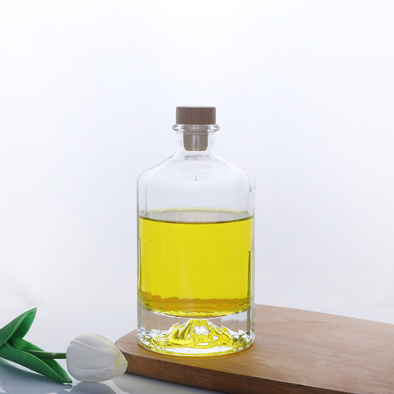 Recyclable Botella De Vidrio Luxury Crystal 375ml 500Ml 750Ml Empty Whiskey Glass Bottle Vodka Gin Liquor Clear Bottle Glass