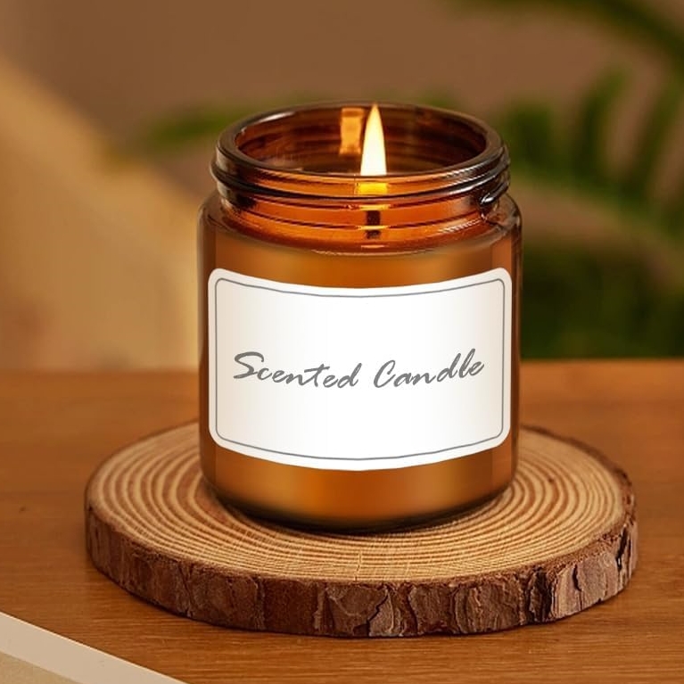 Hot Sale 250g 8oz 250ml Empty Jar Candle Glass Jars With Black Lid Scented Amber Glass Candle Jar for Scent Candles