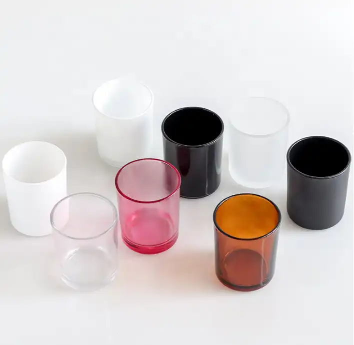 Custom Private Label Unique Candle Vessels Clear Empty Luxury Glass Candle Jars for Candle Making