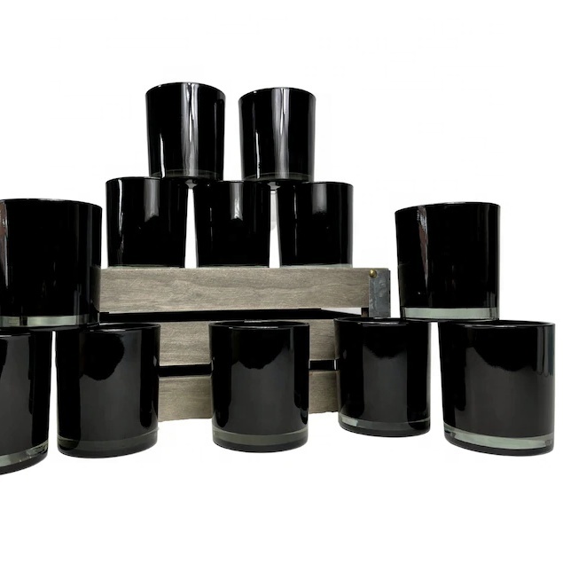 Wholesale Empty 200ml 220ml 300ml Clear Glass Candle Holder Soy Wax Glass Candle Jar With Lid