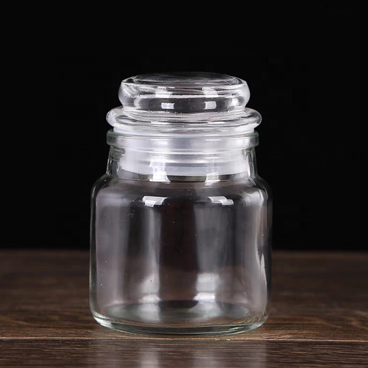 Small Mushroom Shape Food Storage Containers 100ml Sealable Glass Scented Candle Empty Jar Vessel With Lid for Making Candles