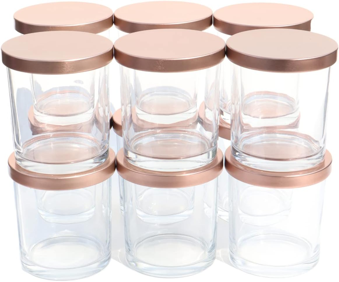Eco Friendly Bamboo Lid Nordic Decorative Candle Jar Custom Color Black White Brown Frost Empty Glass Candle Jars