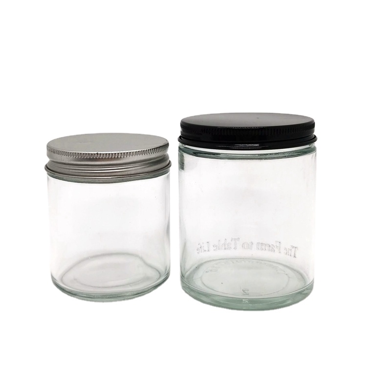 Wholesale Customized Luxury Frosted Green Empty Custom Glass Candle Jars for Candle Making With Lid