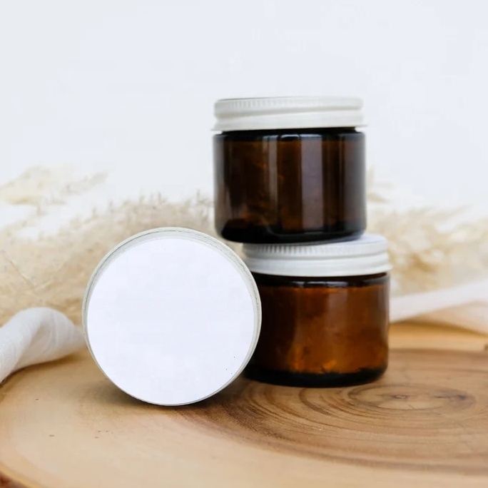 Amber Clear Luxury 4oz 8oz 16oz Empty Straight Sided Glass Cream Candle Jar With Aluminum Metal Lids Cosmetics