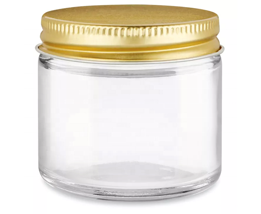 4oz 6oz Brown Clear Frosted Round Candle Jar Empty Amber Glass Jars for Candle With Aluminium Screw Lids