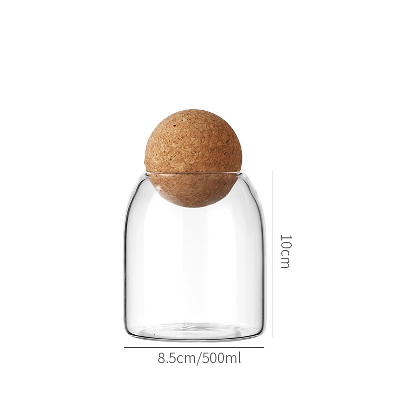 Storage Display Candle Jars Sealed Kitchen Grain Storage Tank Sprite Coffee Bean Transparent Glass Product Storage Tank