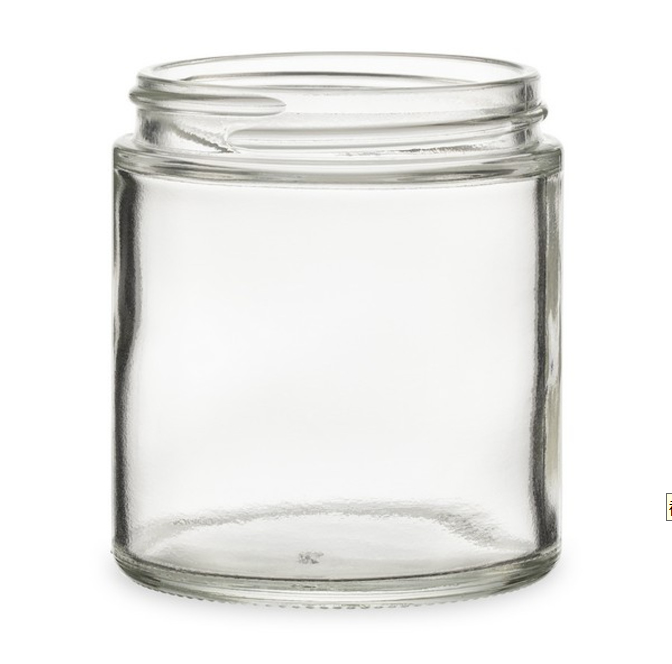 Candle Container 4oz 8oz Amber Clear Luxury Empty Straight Sided Glass Candle Jar With Aluminum Metal Lids