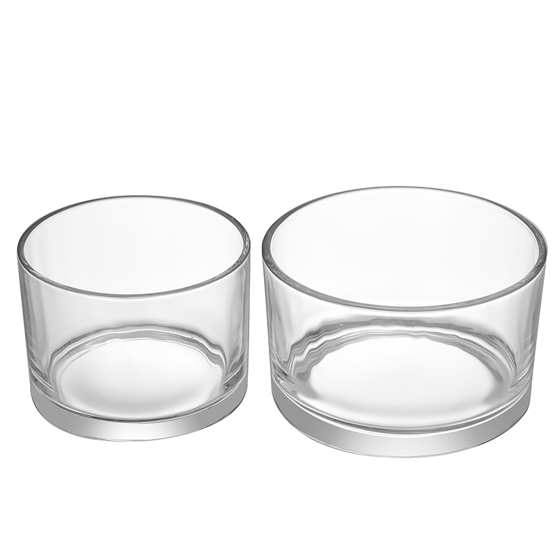 Free Sample Clear Glass Candle Jar Thick Wall Durable 6oz 8oz 12oz Customizable Size Candle Holders & Lanterns