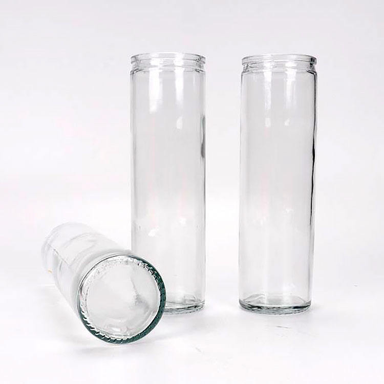 Wholesale 7 Days Prayer Religious Memorial Party Glass Candle Jar Glass Jar Glass Bottle