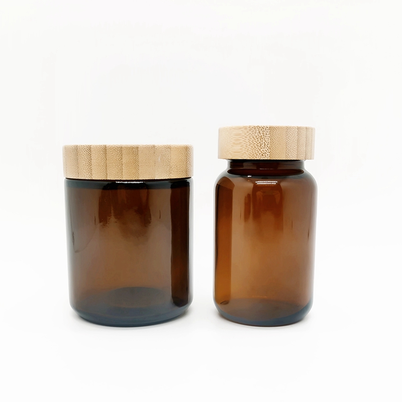 8oz 250ml Wholesale Body Butter Cosmetics Hair Oil Jars Eco Friendly Glass Amber Aloe Vera Oil Bulk Jar for Packaging