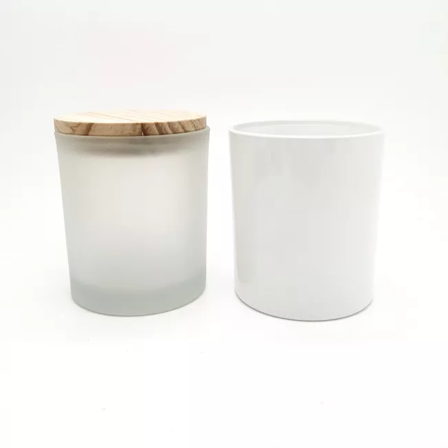 Wholesale Luxury 10 oz Empty Glass Candle Jars With Lid for Candle Making Matte Black White Candle Vessels