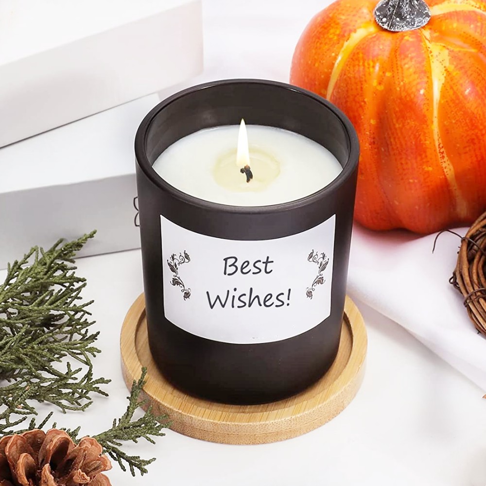 8oz 10oz 14oz Luxury Matte Black Mexico Glass Candle Jar Holder & Lanterns With Lid and Box for Candle Making Decorate