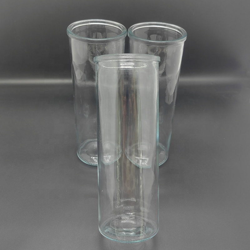 Factory Price Manufacturer Supplier Candle Holder Glass Round Candle Box Pillar Candle Holder