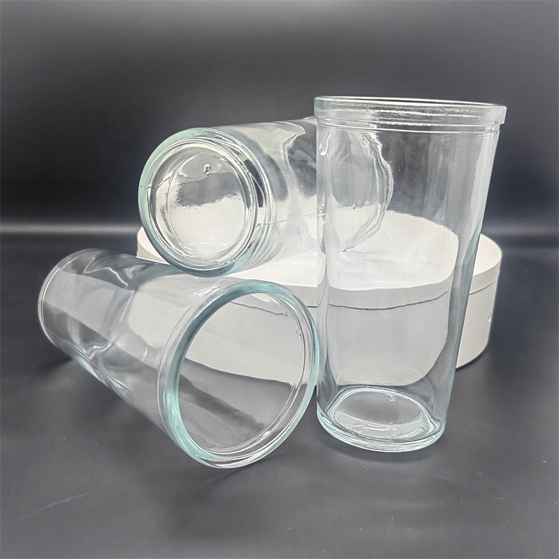 Vintage Style Glass Bottle Elegant Candle Jar Glassware Bottle Unique Shape