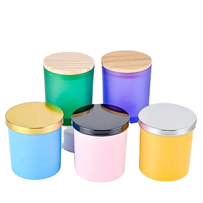 200ml 6 oz 8oz Heat Resistant clear Glass Vessels Empty Candle Container Glass Jars With Cork Ids for Christmas Soy Wax Making