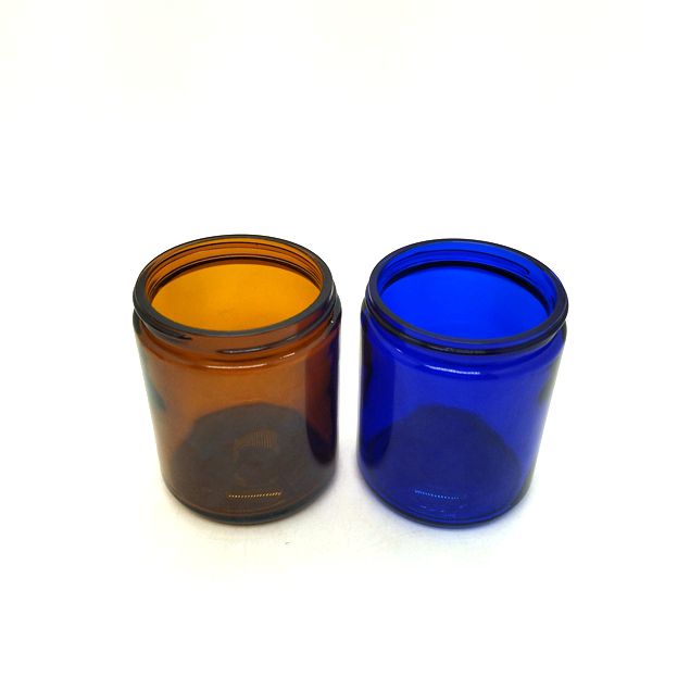 250g 4oz 8oz 16oz Amber Clear Luxury Empty Straight Sided Glass Candle Jar With Aluminum Metal Lids Factory Price Glass Bottle