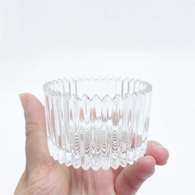 Wholesale Luxury Light New Iridescent Round Shape Glass Candle Jars Candle Vessels With Lids for Candles Making
