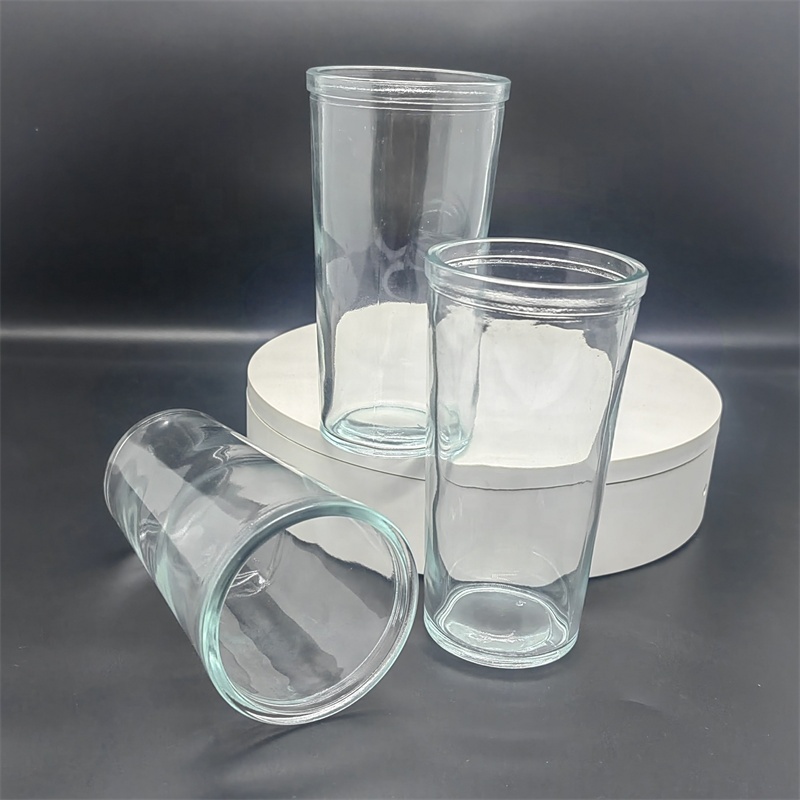 Wholesale Religious Style 8oz Candle Jars Small Tealight Candle Holder Glass for Home Decoration for Dining Table