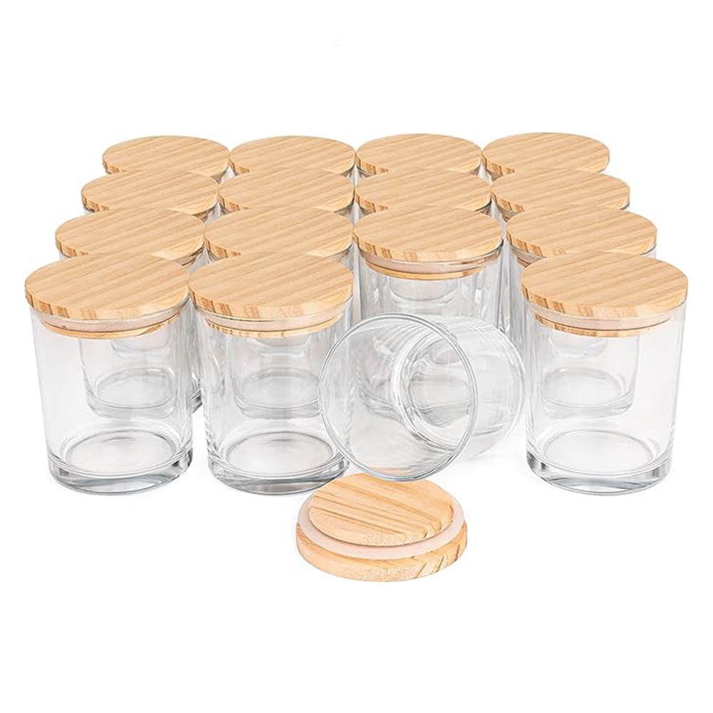 4oz 6oz 8oz 12oz Exclusive Customizable High Quality Luxury Glass Candle Jars for Candle Making Candle Container With Lids