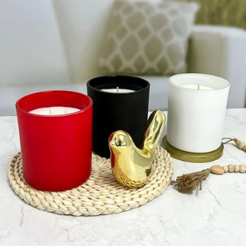 Cheap Price Transparent Luxury Round 70ml 200ml 350ml Glass Candle Jar Container for Candle Making With Glass Lid