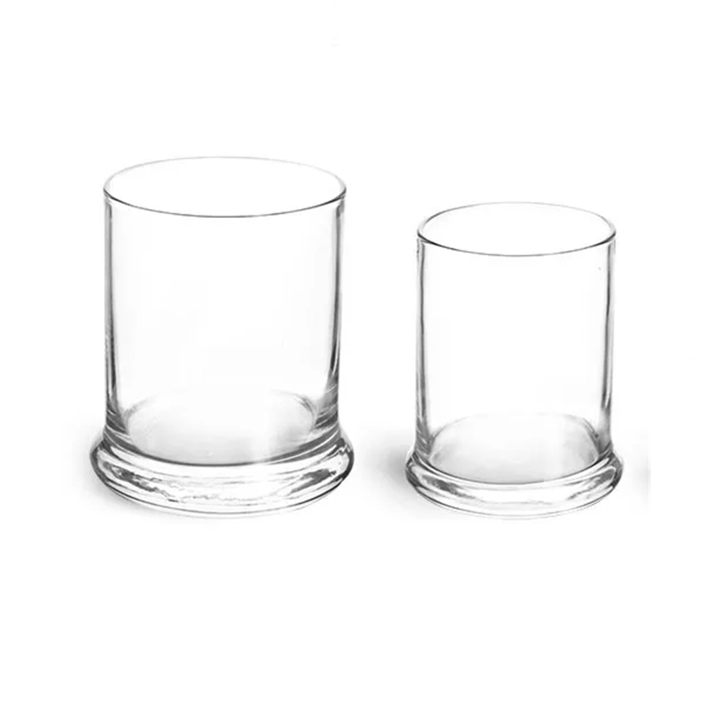 250ml 8oz Heat Resistant clear Glass Vessels Empty Candle Container Jar Glass With Glass Ids for Soy Wax Making