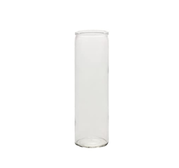 Custom Tall Clear Classic Candle Holder Cylinder Glass Prayer Votive Religious Candle Jar for Wedding House Decoration Glass Jar Glass Bottle
