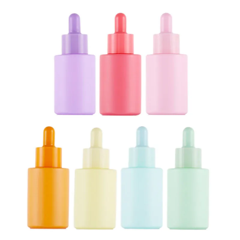 Flat Shoulder 20ml,30ml,40ml Glass Bottle With Dropper Glass Jar Glass Bottle