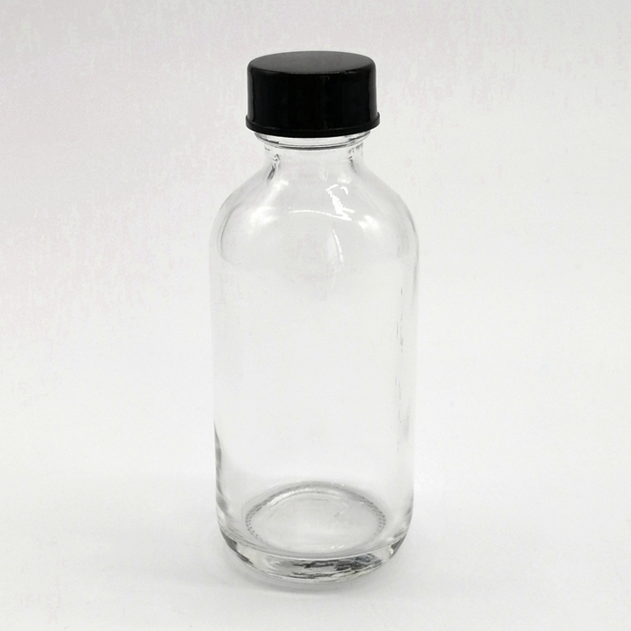 1 oz 30ml Clear Boston Round Glass Bottle With Dropper for Packaging Serum Essential Oil 50ml 100ml Capacity