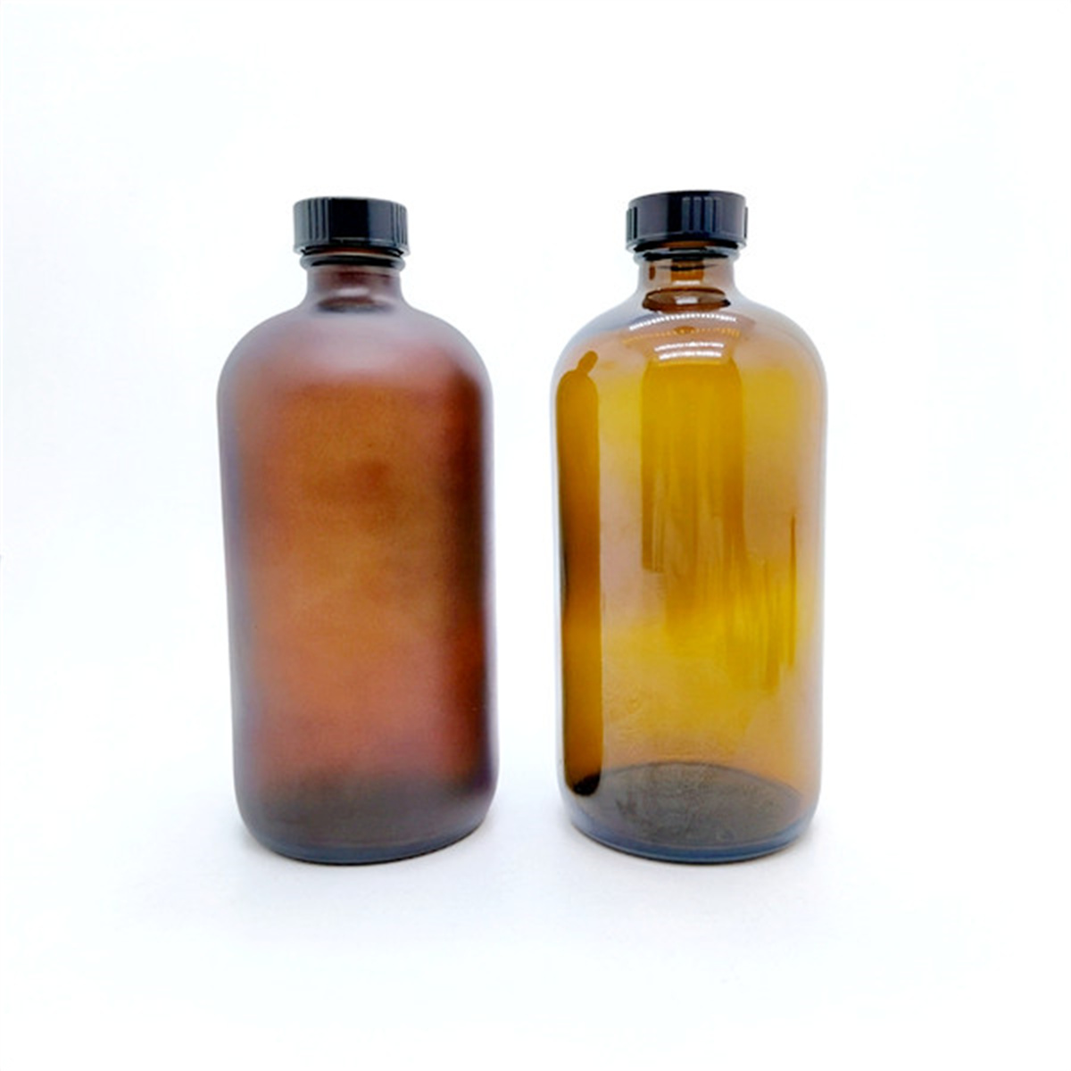 Custom 15m 30ml 60ml 100ml 120ml 240ml 500ml 1000ml Thick Bottom Frosted Amber Brown clear boston Round Glass Bottles