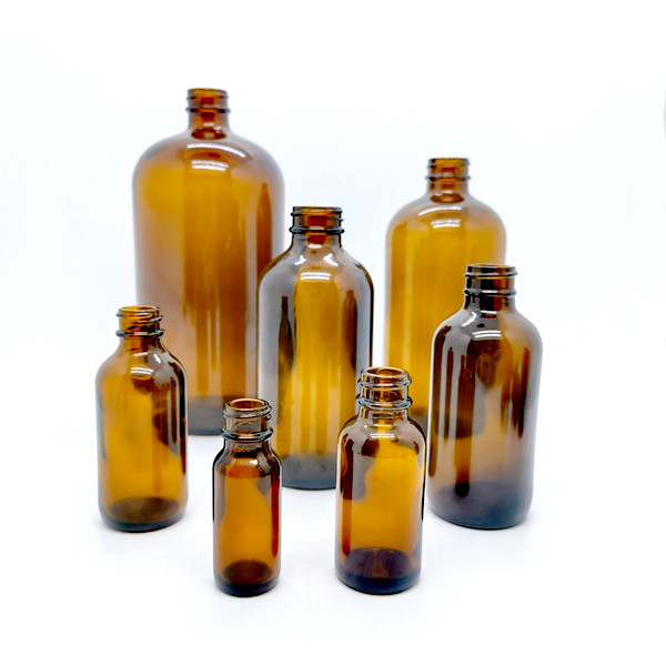 High Quality  8oz  16oz 32oz  Custom Syrup Oral Liquid Pharmaceutical Kombucha Amber Glass Bottles With Phenolic Lid