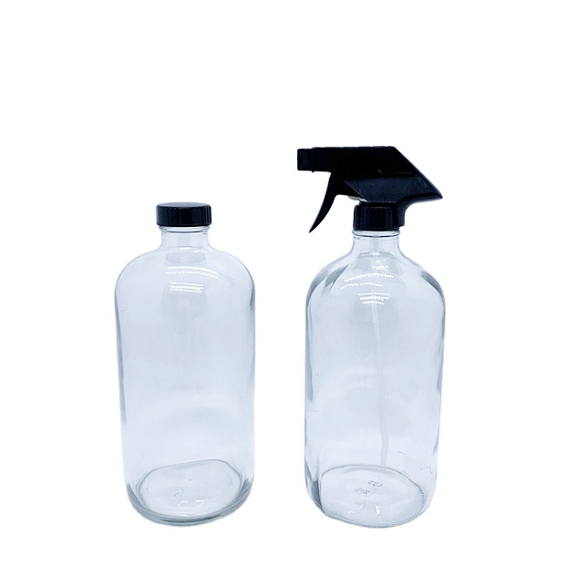0.2oz 1oz 2oz 4oz 8oz 16oz 32oz Clear boston Round Glass Bottle