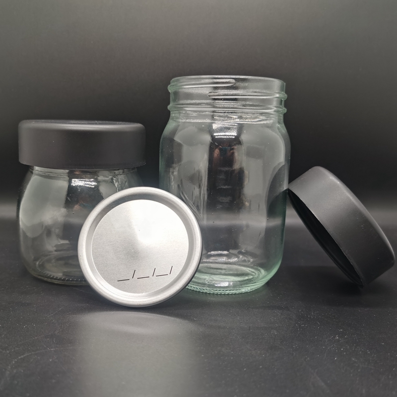 3.5g 7g 14g 28g Child Proof Child Resistant Packaging Baby Proofing Child Safety Locks Frosted Glass Jars Wi/ Metal Seal Cap
